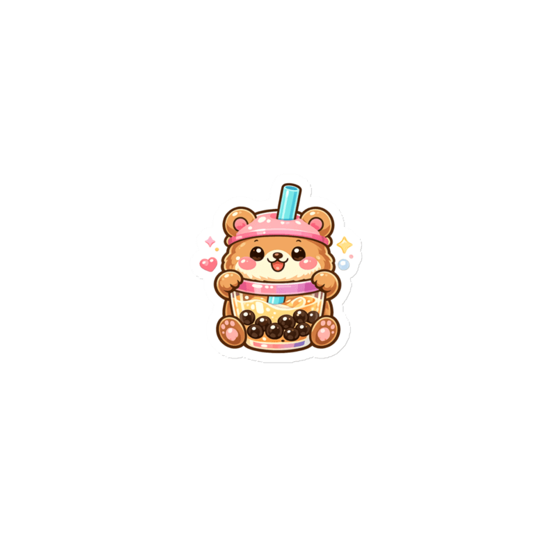 Bubble Tea Bear Magnet