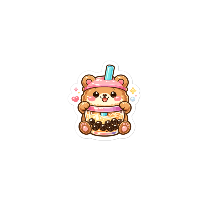 Bubble Tea Bear Stickers