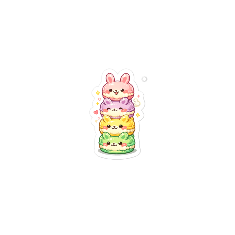 Bunny Macaron Stickers